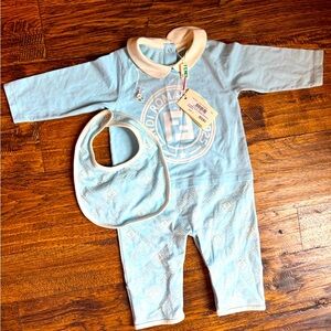 Fendi Light Blue Baby Outfit Set